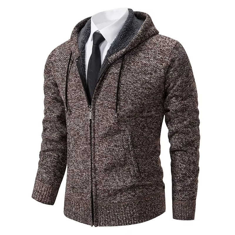 Cozy Fleece Lined Zip Up Cardigan Jacket