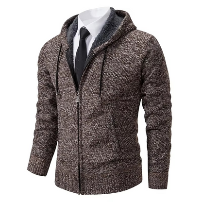 Cozy Fleece Lined Zip Up Cardigan Jacket
