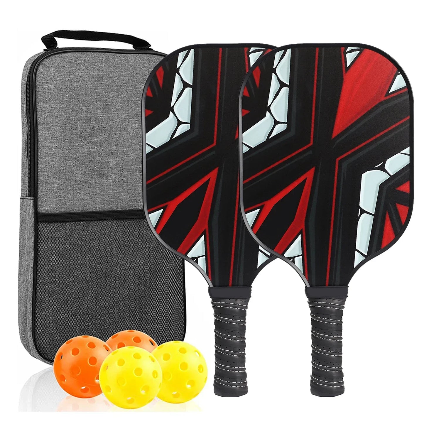 Portable Pickleball Paddle Set with Balls and Bag