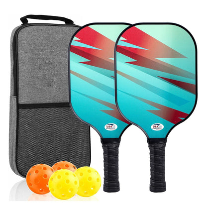 Portable Pickleball Paddle Set with Balls and Bag