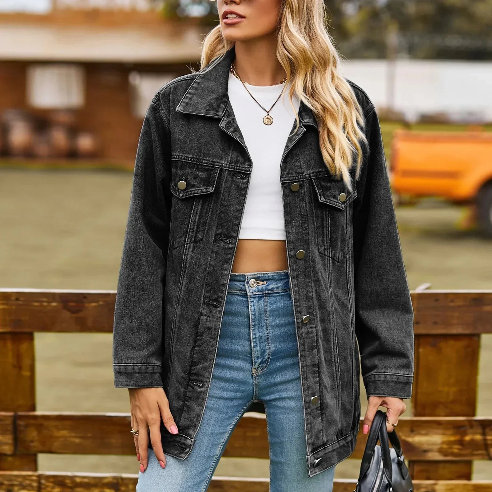 Classic Retro Blue Jeans Jacket - Vossary