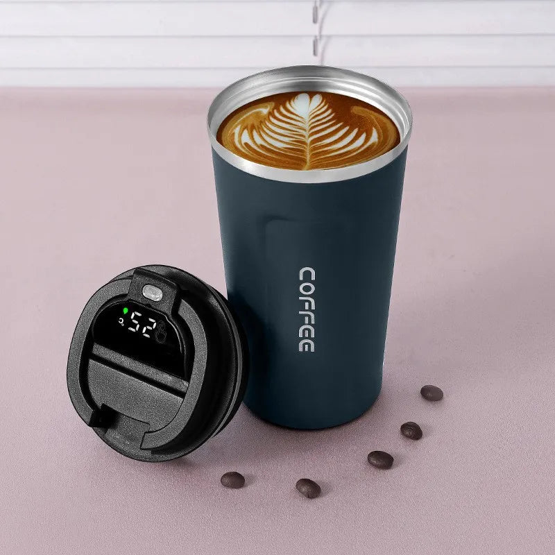 Insulated Travel Coffee Mug with Temperature Control - Luxicro