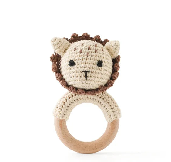 Soft Baby Teether Toy Set with Rattle and Ring