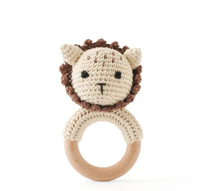 Soft Baby Teether Toy Set with Rattle and Ring