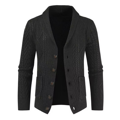 Men's Thin Fit Plain Sweater Jacket for Fall Winter