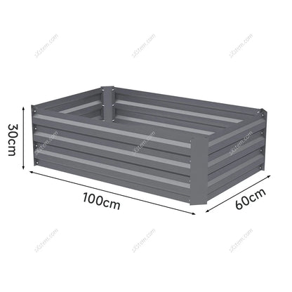 Durable Elevated Garden Bed 4x2ft Black Planter Box