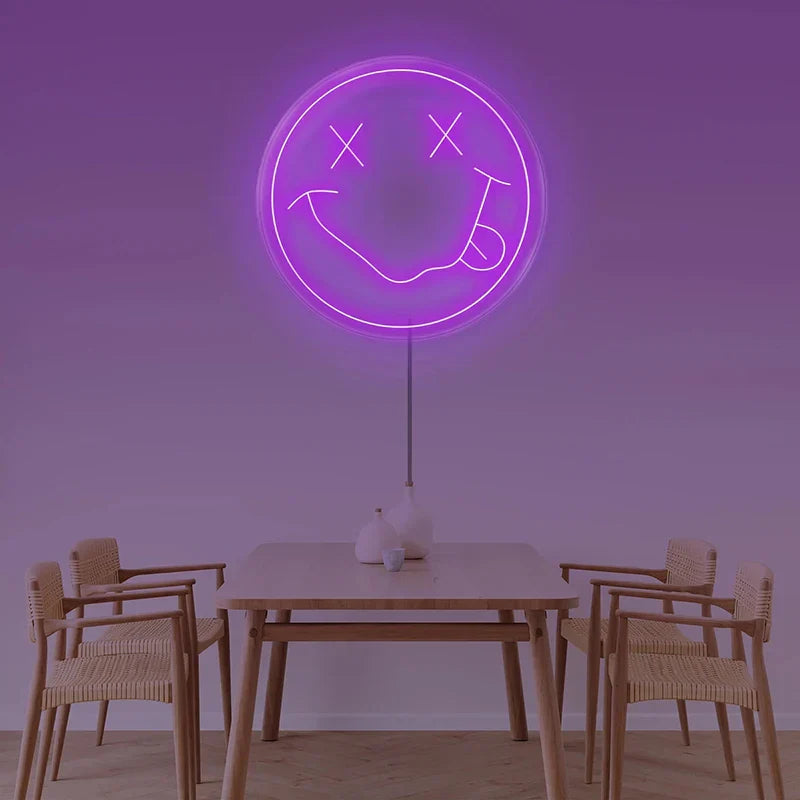 Colorful LED Smiley Face Wall Light USB Powered