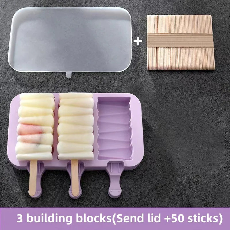 Easy Release Ice Pop Molds Set with Lids