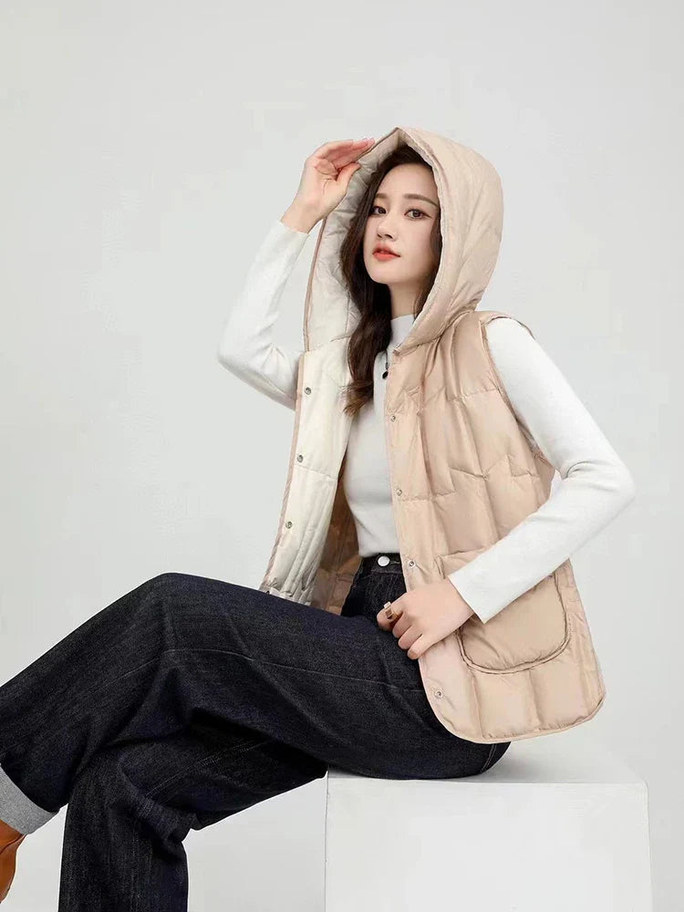 Warm Women's Puffy Down Vest
