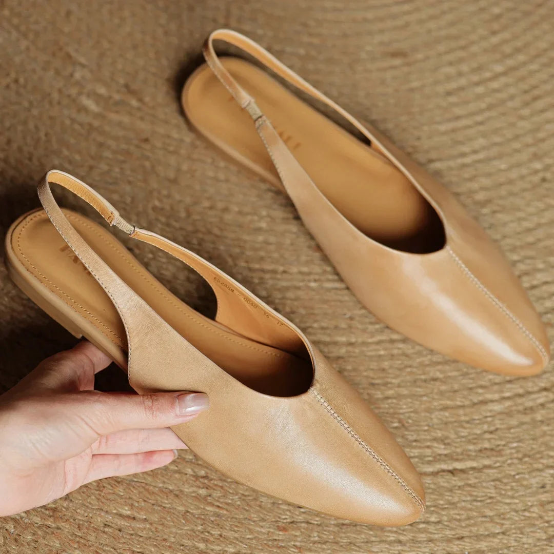 Elegant Pointed Toe Slip On Flats