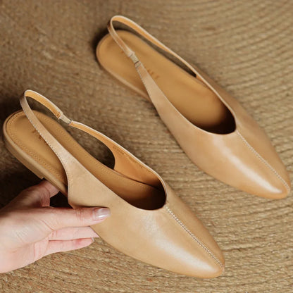 Elegant Pointed Toe Slip On Flats