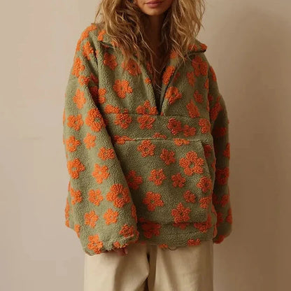 Fleece Lined Zip Up Sherpa Jacket