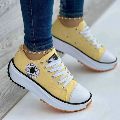 Women's Comfortable White Running Shoes with Cushioning Insoles
