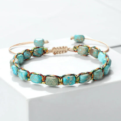Natural Woven Gemstone Bracelet