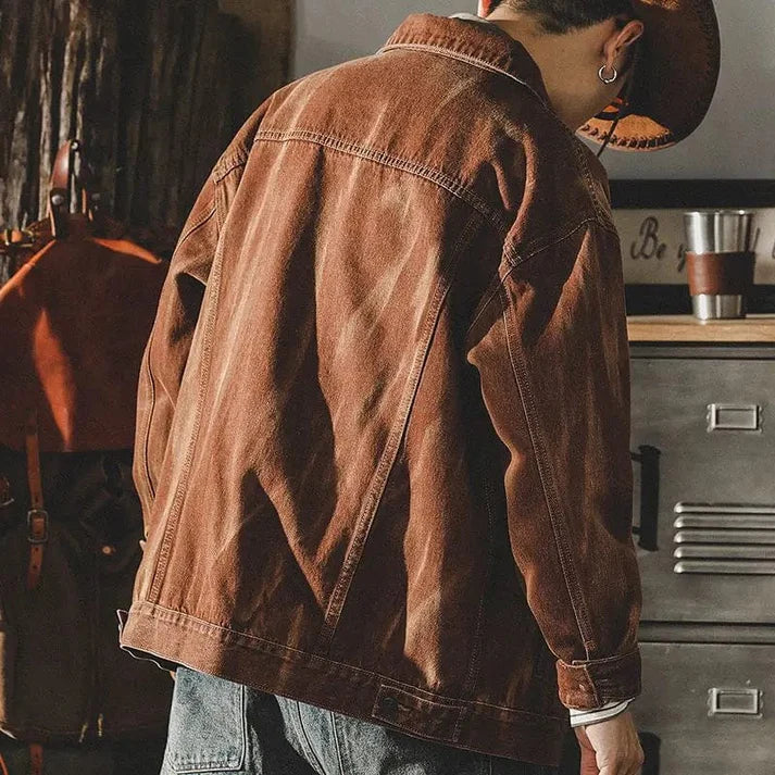 Relaxed Fit Mens Denim Jacket Modern Classic Design