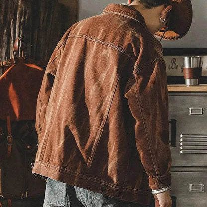 Relaxed Fit Mens Denim Jacket Modern Classic Design