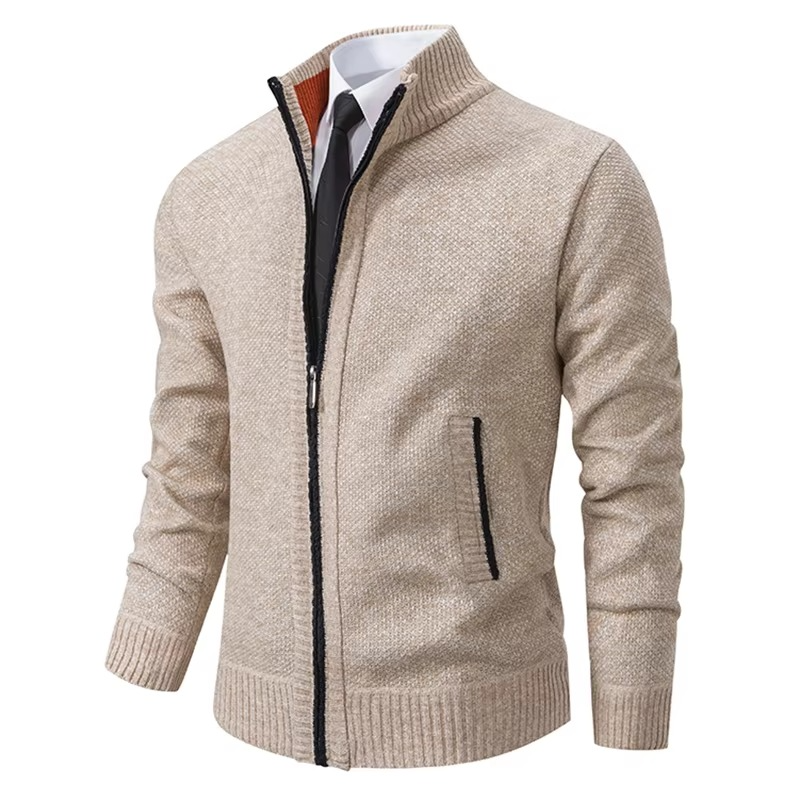 Cozy Fleece Lined Zip Up Cardigan Jacket