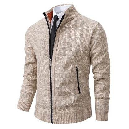 Cozy Fleece Lined Zip Up Cardigan Jacket