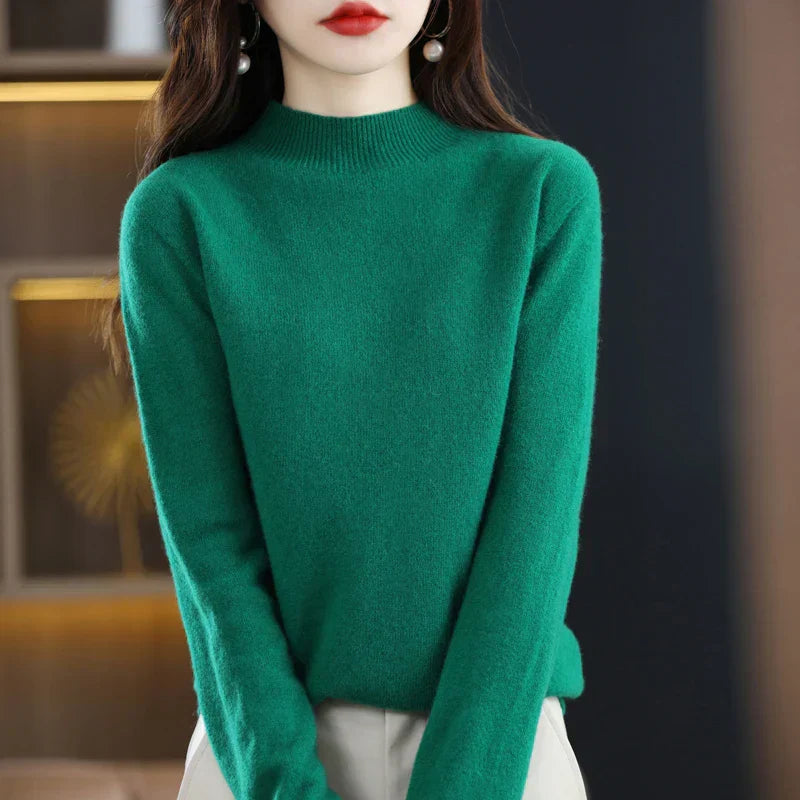 Soft Women's Premium Cashmere Turtle Neck Sweater