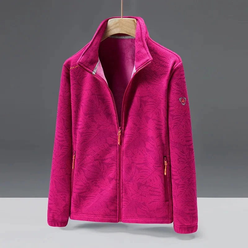 Warm Mens Fleece Coat Zip Pockets