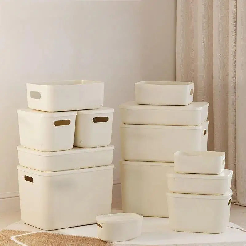 Compact Plastic Storage Container with Lid - Luxicro