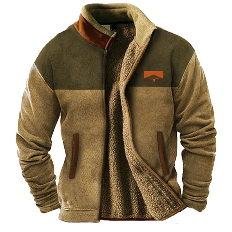Casual Loose Fit Jacket with 3D Zipper Detail