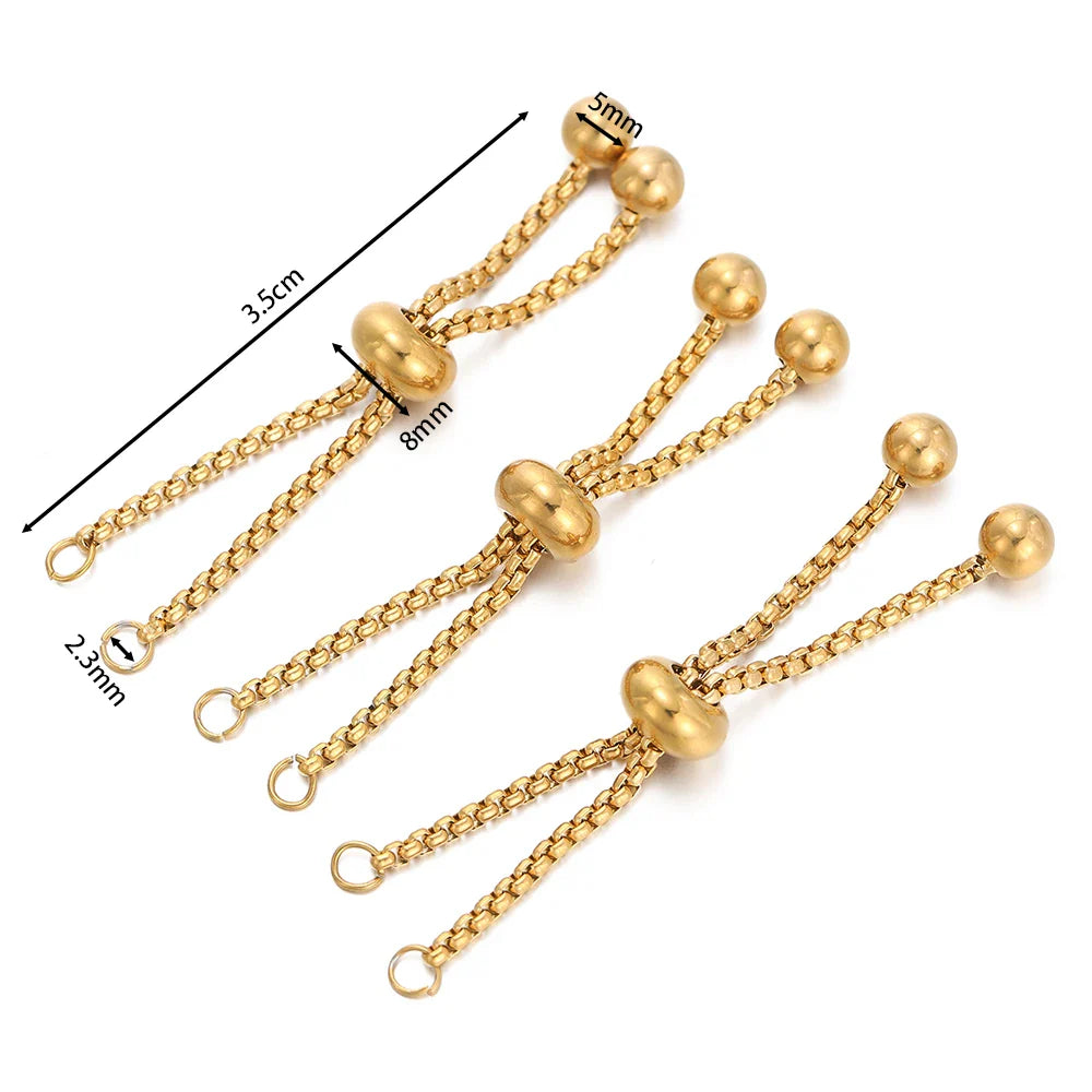 Silver Tone Expandable Bracelet Extender 3 Pack