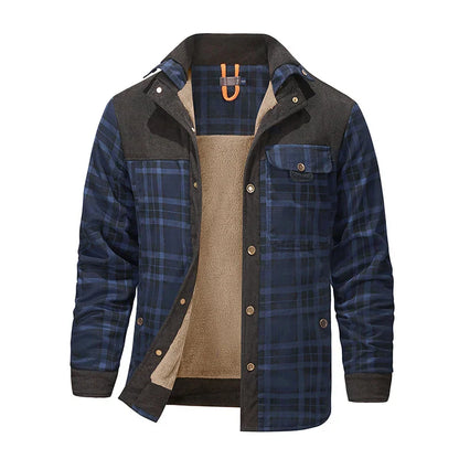 Casual Plaid Flannel Shirt Jacket