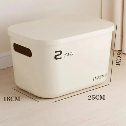 Compact Plastic Storage Container with Lid