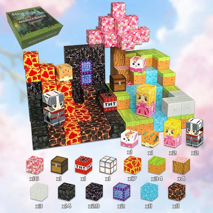 Fun Magnetic Blocks Toy Set for Kids - Luxicro