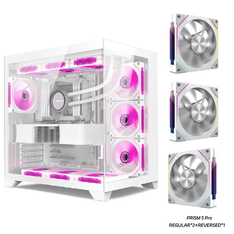 High Performance Gaming PC Case with Dual Glass Panels