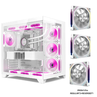 High Performance Gaming PC Case with Dual Glass Panels