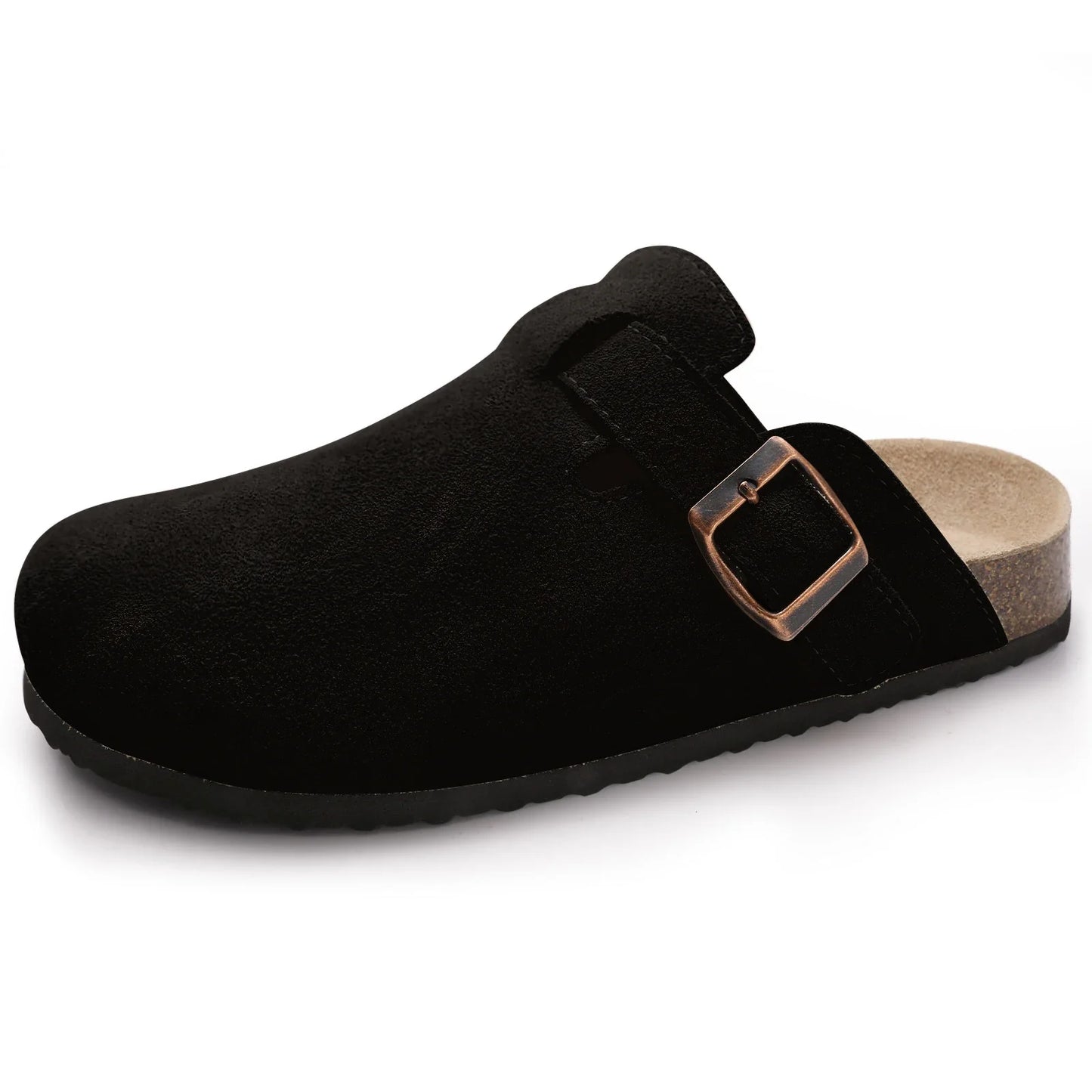 Comfortable Suede Clog Sandals with Soft Insoles