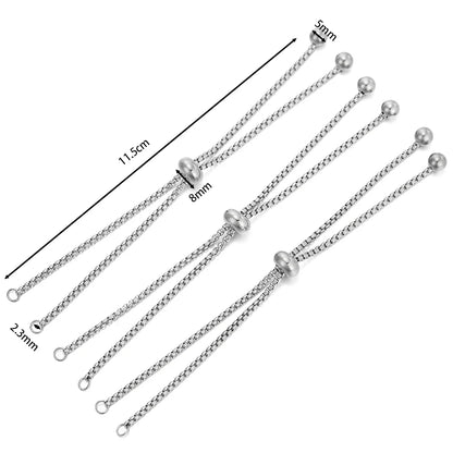 Silver Tone Expandable Bracelet Extender 3 Pack