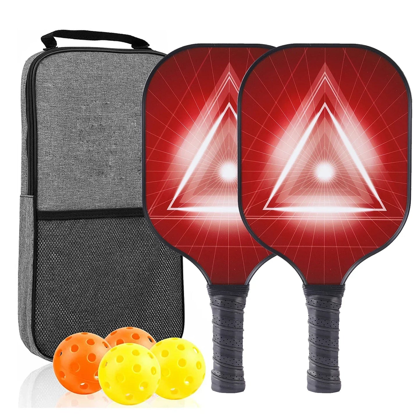 Portable Pickleball Paddle Set with Balls and Bag
