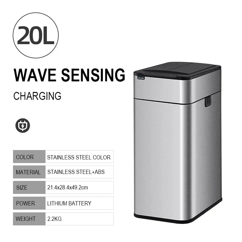 Automatic Touchless Stainless Steel 20L Kitchen Trash Can