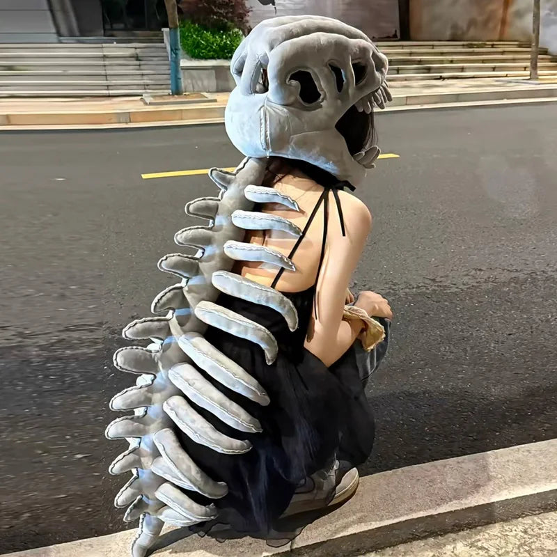 Spooky Dino Skull Soft Costume Hat
