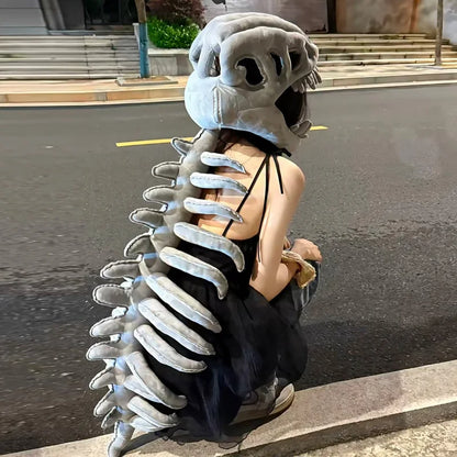 Spooky Dino Skull Soft Costume Hat