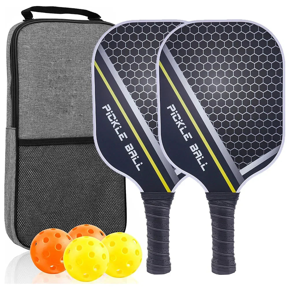 Portable Pickleball Paddle Set with Balls and Bag