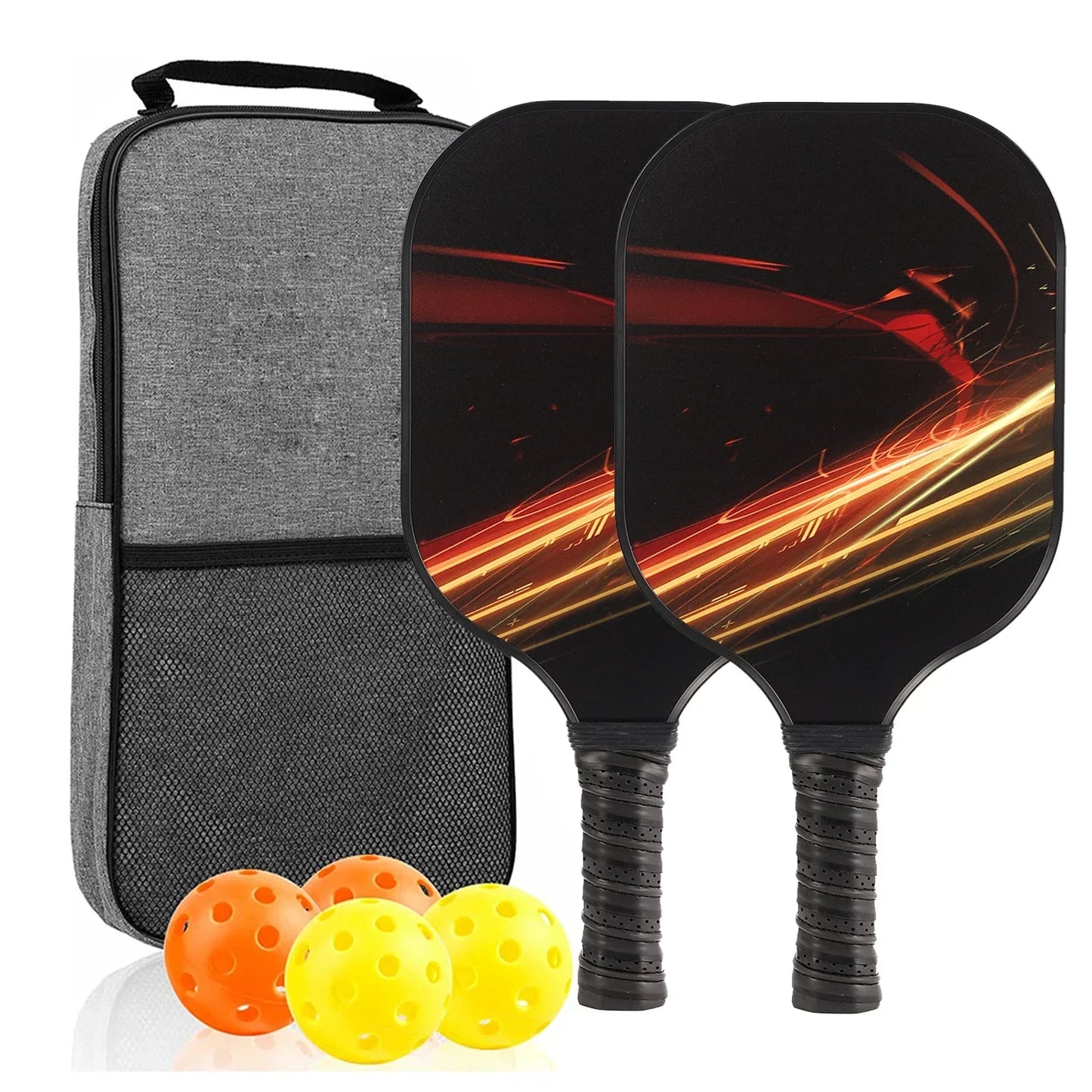 Portable Pickleball Paddle Set with Balls and Bag