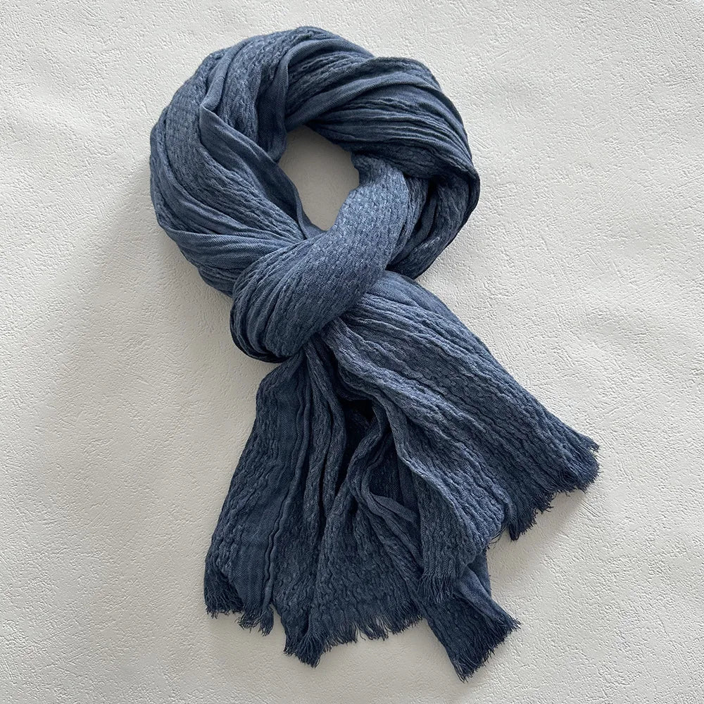 Lightweight Soft Frayed Edge Scarf - EasyApparels
