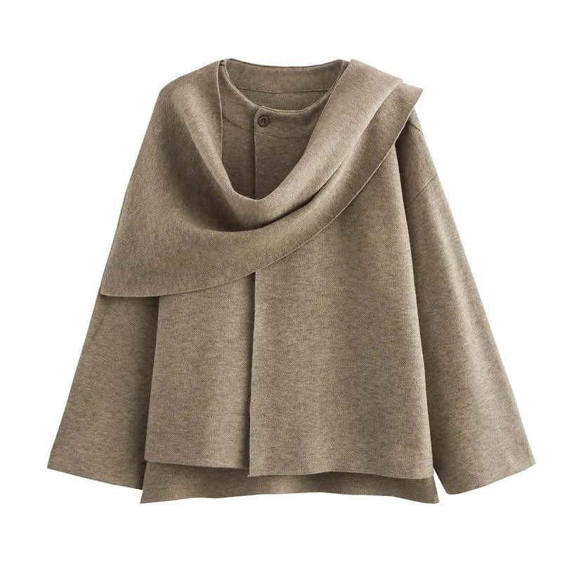 Chic Off-Center Snow Coat - EasyApparels