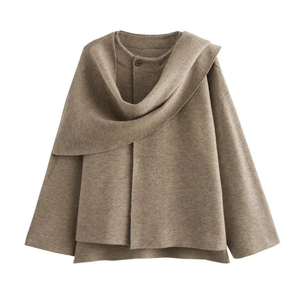 Chic Off-Center Snow Coat - EasyApparels