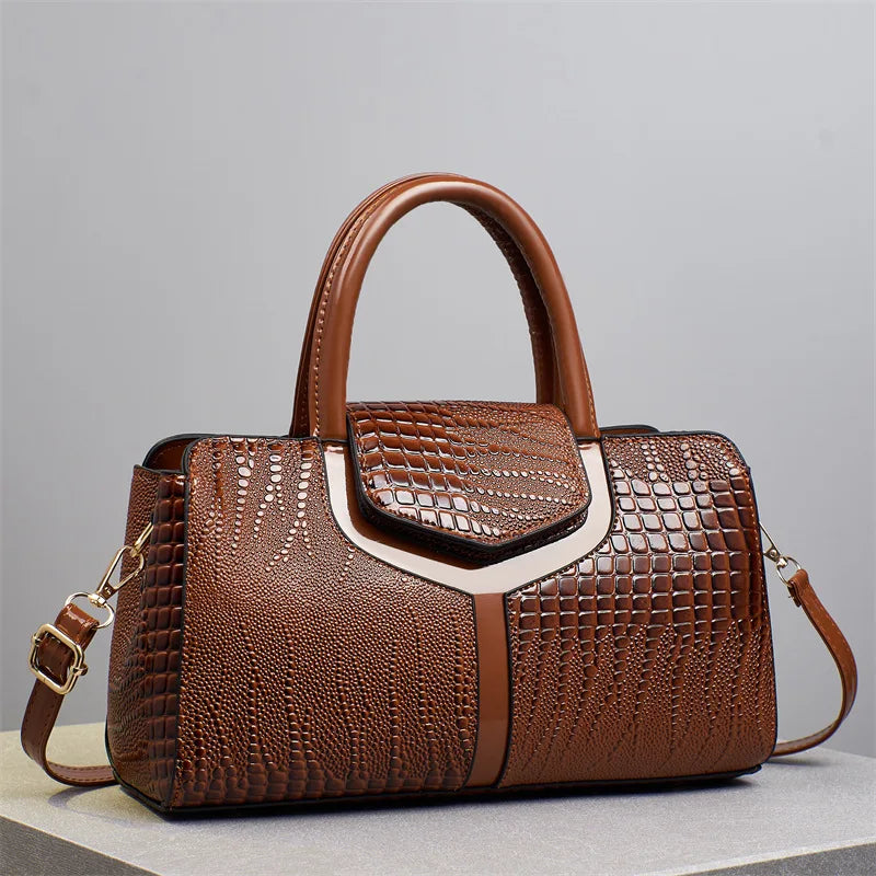 Classic Leather Tote Handbag - EasyApparels