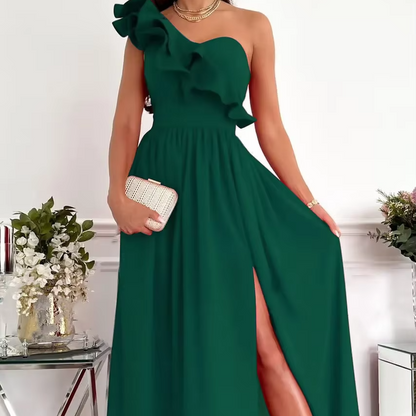 Chic Off Shoulder Maxi Dress with High Side Split
