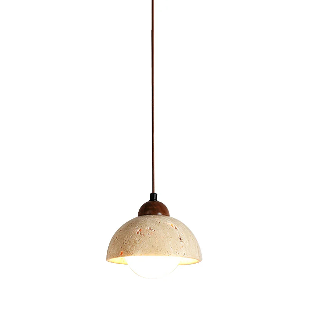 Natural Wood Pendant Bedside Table Lamp