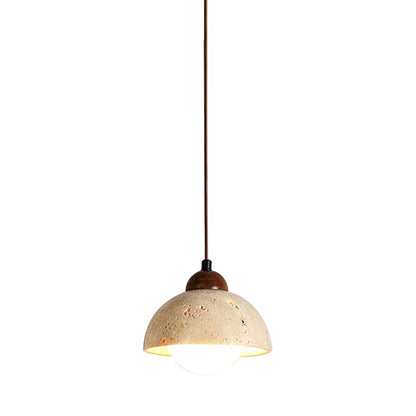 Natural Wood Pendant Bedside Table Lamp