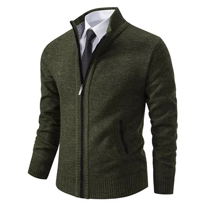Cozy Fleece Lined Zip Up Cardigan Jacket