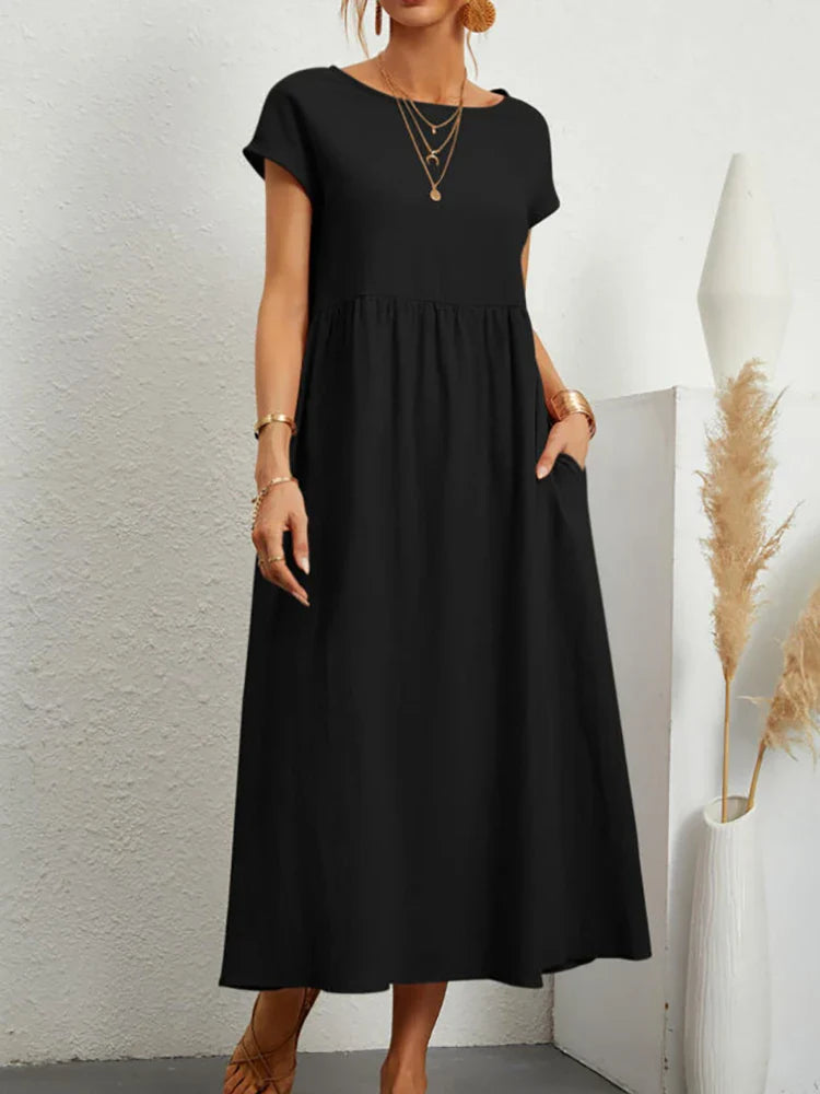 Classic Casual Round Neck Dress