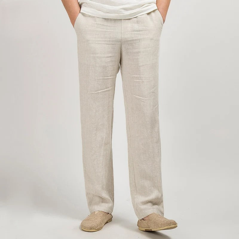 Lightweight Linen Pants for Men Straight Leg Style - EasyApparels